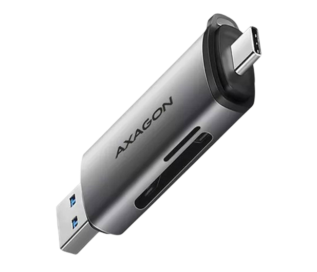 Axagon CRE-SAC, USB-C + USB-A 3.2 - 2-slot SD/microSD, UHS-I - 1353405 - zdjęcie